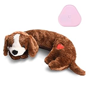 Moropaky-Heartbeat-Toy-Puppy-Heartbeat-Stuffed-Animal-Heartbeat-Plush-Toy-for-Puppy-Dog-Heartbeat-Toy-for-Pet-Anxiety-Relief-Behavioral-Sleep-Aid-Crate-Kennel-Training-Puppy-Cuddly-Comfort-Toy Dog Anxiety Relief Toy