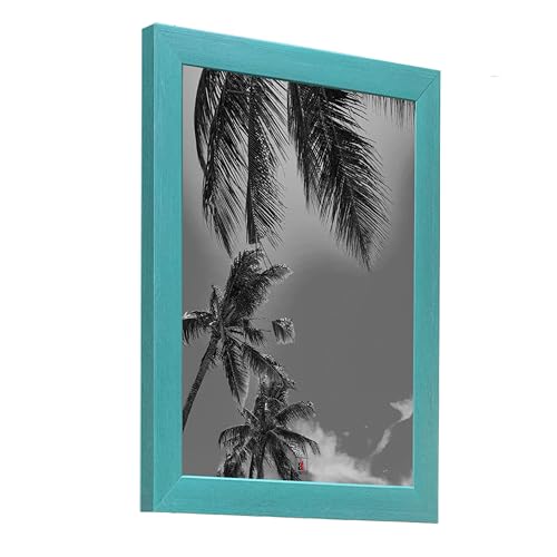 Image of Art Street Hanging Picture Frame for Wall Hanging Photo Frame for Wall Decoration Home Decor Photo Frames for Diwali Decoration Picture Frames A4 Size Teal Blue 20x30 cm