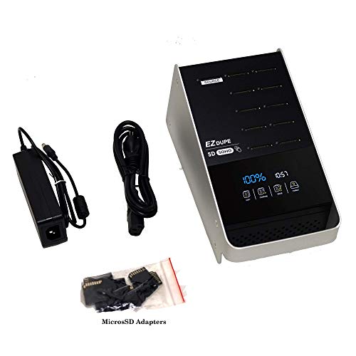 Ez Dupe Soho Touch 1 To 10 Sd Duplicator - Secure Digital Card And Microsd Tf Media Memory Copier (With Adapter) Cloner & Eraser With Touch Screen (Dm-Fd0-11Sd10Tp) #TOP1