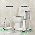 GreenChief Toilet Safety Frame 350lbs, Stand Alone Toilet Rails, Adjustable Handrails Fit Most Toilets, Medical Toilet Seat Frame for Elderly Handicap Disabled, 4 large Suction Cups