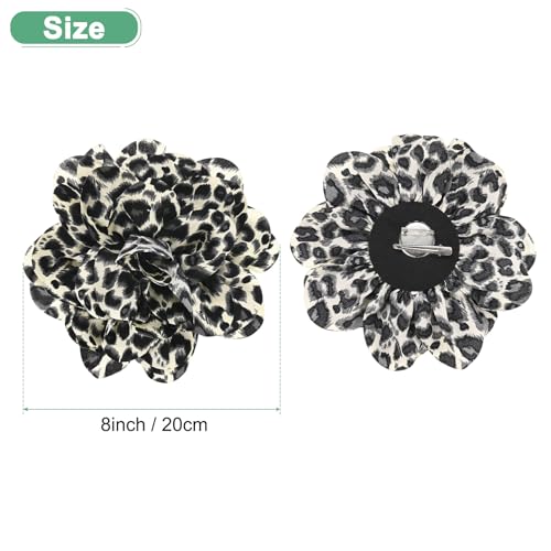 Image of M METERXITY Extra Large Rose Flower Brooches, Lapel Pins Dainty Satin Fabric Big Camellia Oversized Brooch Pin