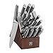 J.A. Henckels International Self-Sharpening Knife Block Set - Forged Stainless Steel Modernist - 20 Piece