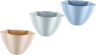 KOMBIUDA 3pcs Hanging Trash Can Plastic Hanging Waste Basket Foldable Kitchen Table Wall Mounted Garbage Can Over Cabinet Waste Bin Hanging Garbage Can Foldable Bins Hook up Car