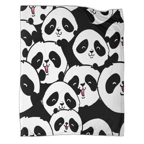 Cadeau emménagement couverture polaire panda 3D douce