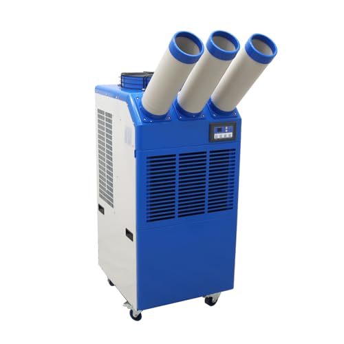 BEILOCKERY Industrial Portable Air Conditioner with Wheels 14L Large Tank Commercial Spot Cooler Adjustable Air Outlet Ideal for Hospitals Workshops Outdoor Events 220V 2.4KW