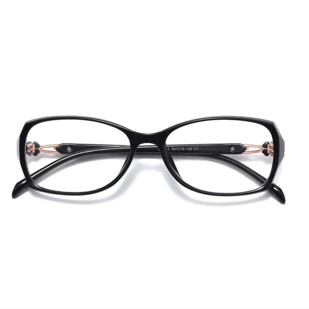 Damskie Okulary Do Czytania Z Niebieskim Światłem, Antyprzeciążeniowe Modne Okulary Do Czytania/Black/3.5