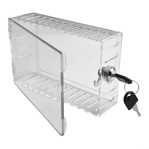 Honseadek Couvercle de thermostat verrouillable pour thermostats non programmables - Boîte de protection ABS avec 2 clés - 20 x 12 x 5,7 cm - Convient pour la maison Scho