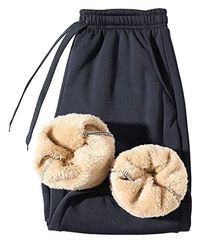 Pantalones Deportivos Forrados Para Hombres - 30℃ Pantalones Calientes De Invierno (Color : Blue, Size : XL) Cover