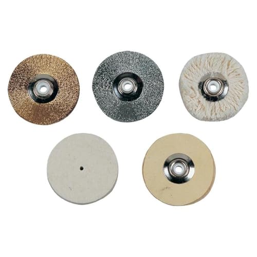Proxxon 28312 Poliersortiment 5 verschiedene Scheiben Ø50mm für Proxxon 28030 Schleif- und Poliergerätes SP/E