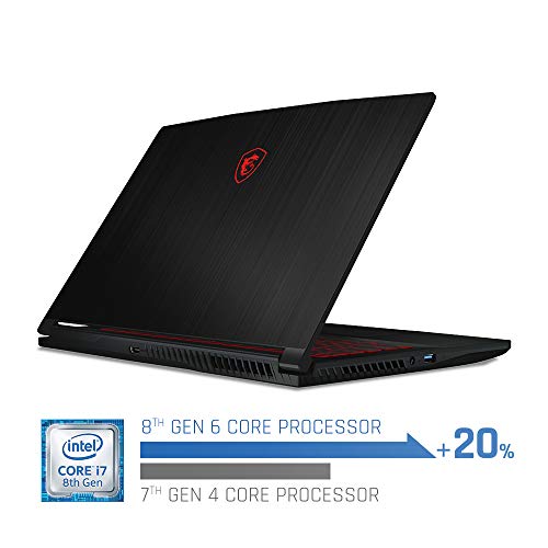 Image of MSI GF63 Thin 8SC-029 15.6 inch Gaming Laptop, Thin Bezel, Intel Core i7-8750H, NVIDIA GeForce GTX1650, 16GB, 512GB NVMe SSD