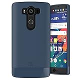 LG V10 Case, Encased Ultra Thin (2016 SlimShield Edition) Full Coverage, Hybrid Tough Shell (Deep Blue)