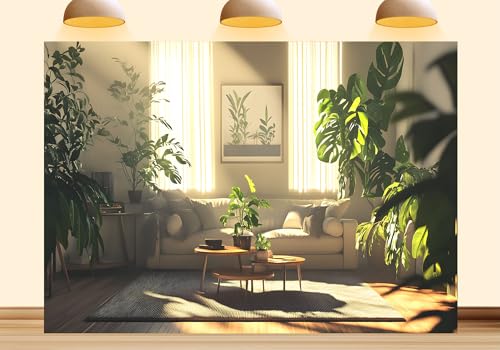 12X8ft Fabric Apartment Living Room Backdrop Modern Luxury Interior Scenery