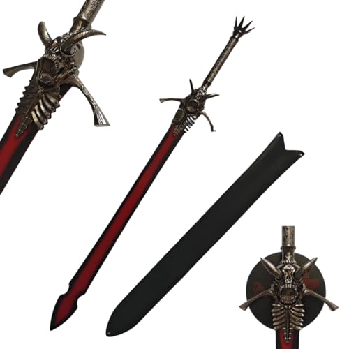 Sword Valley Rebellion/Rebellious Blade - 136.5 cm/53.74 - Stainless Steel Cosplay Sword - Hand Forged with Exquisite Detail (Rebellion - with Sheath - Red)