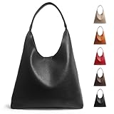 Bolso De Mujer,Tote De Hombro De Piel Vegana Suave,Bolso Suelto Para Trabajo, Viajes, Fiestas. (Negro)