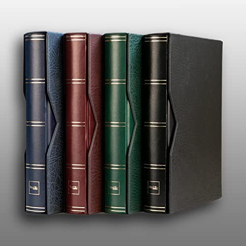 Prophila Album Timbres Luxe 64 Pages – Couverture Matelassée – Cassette Verte Leuchtturm