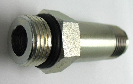 AF C5316-06-06 - 3/8 Male JIC (9/16''-18 Threads) x 3/8 Male O-Ring Boss (9/16''-18 Threads) - Straight Thread Connector Long