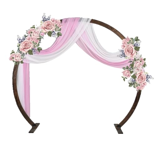 Arco redondo de madera noble para decoración elegante de interiores 2