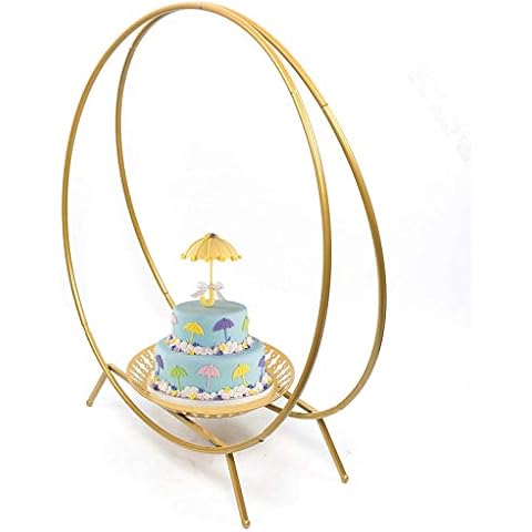 Romyix 80cm Gold Wedding Cake Stand Cover