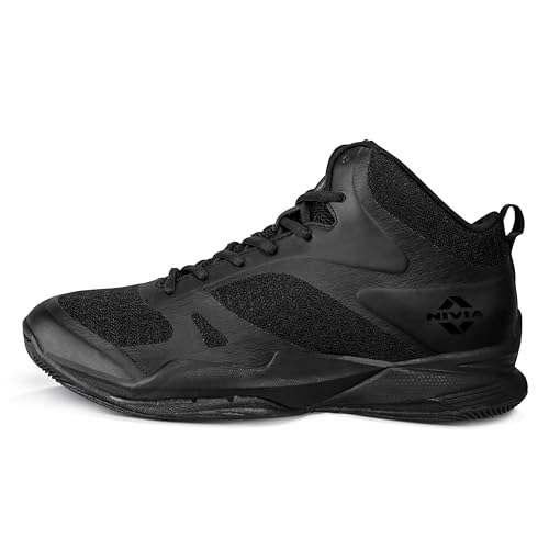 Nivia Combat 2.0 Basketball Shoes for Mens | Phylon, Rubber & TPU Shank Sole with Spacer Mesh Covered with TPU Film Upper | Basketball Court Indoor and Outdoor