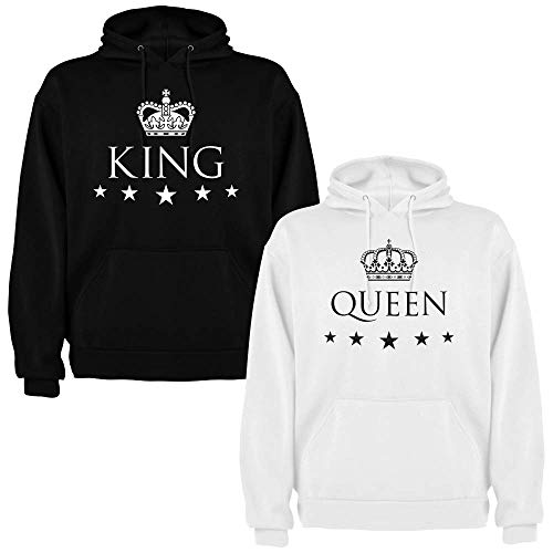 Pack de 2 Sudaderas para Parejas King y Queen (Mujer Tamaño S...