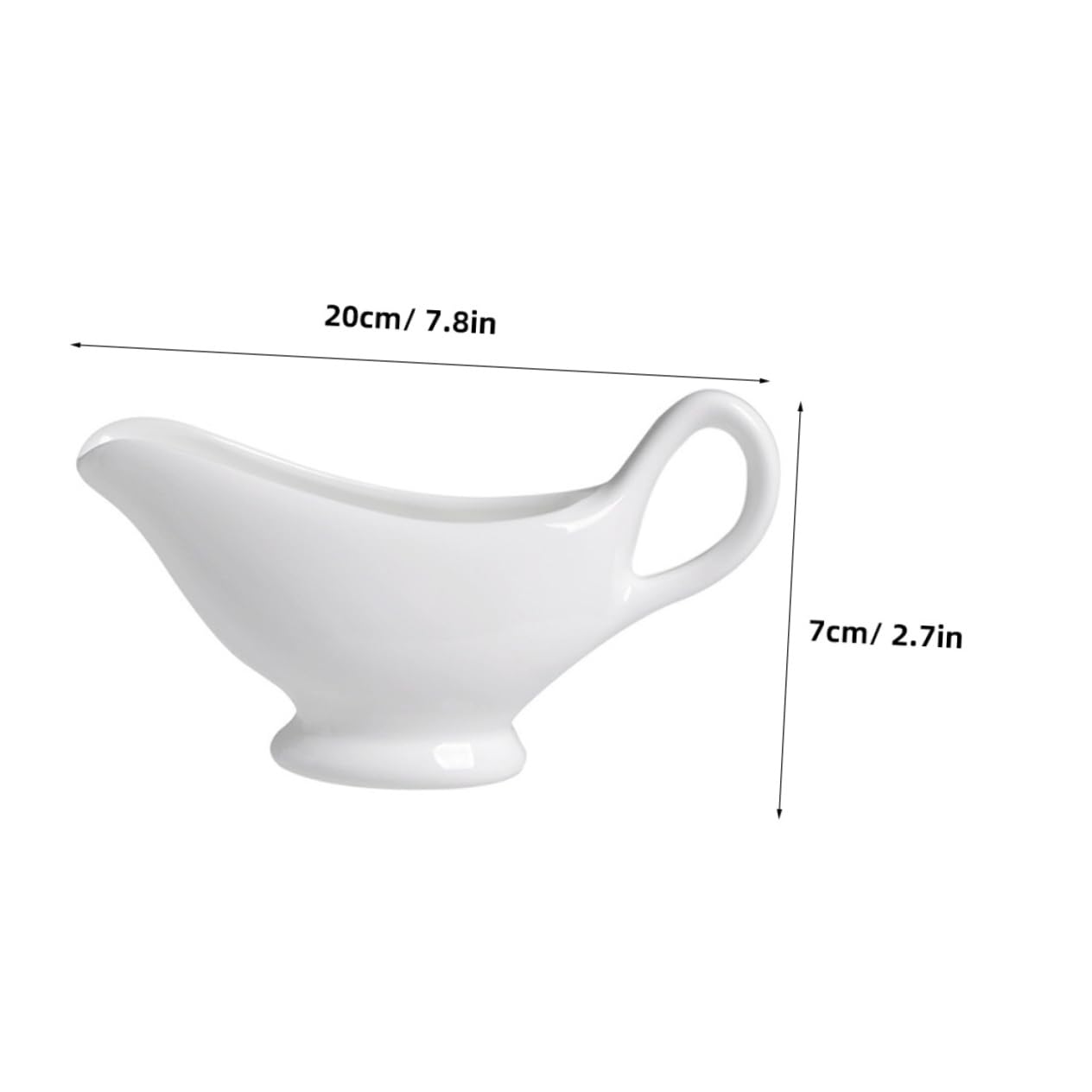 OSOLADY Ceramic Juice Bucket Milk Warmer Gravy Boat Condiment Cup Household Sauce Boat Mini Condiments Small Pot Sauce Dipping Bowl Sauce Pan Dipping Paste Jam Dish Saucepan Ceramics White