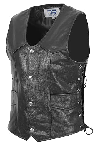 Divergent Retail Ollie Vintage Cowboy Leren Vest Zwart - Image 3