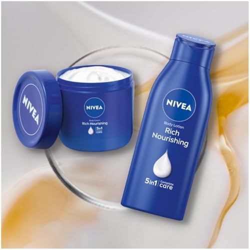 NIVEA Rich Nourishing Body Cream with Almond Oil – 400ml Jar – Deep Moisture for Dry to Very Dry Skin – Long-Lasting Hydration – Non-Greasy Formula – Imported, Pack of 3 - Image 6