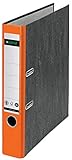 leitz 1080 orange Besonders dicke und stabile recycelte Graupappe mit Wolkenmarmor-Papier (recycelt) überzogen sorgt für zusätzlichen Schutz, Rückenschild zur Identifizierung des Inhalts - zusätzliche Etiketten können mit Leitz EasyPrint auf der Leitz Webseite individuell erstellt werden