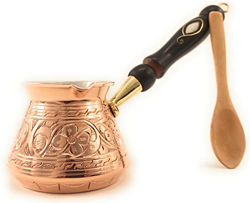 ACI Series Engraved Copper Turkish Coffee Pot