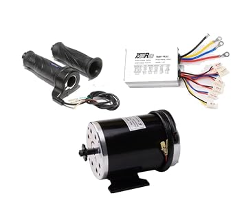 MY1020 48V 1000W Brushed DC Motor & Controller Kit with Throttle Grip - High Torque, Reversible, for Motorcycle ATV Quad Buggy Go Kart Razor Dirt Bike MX350 MX450 MX500