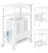 白 引き出し 移動も楽々 パソコンワゴン キャスター ラック Amazon.co.jp: MIYOKI パソコンワゴン PCワゴン 複合機ラック