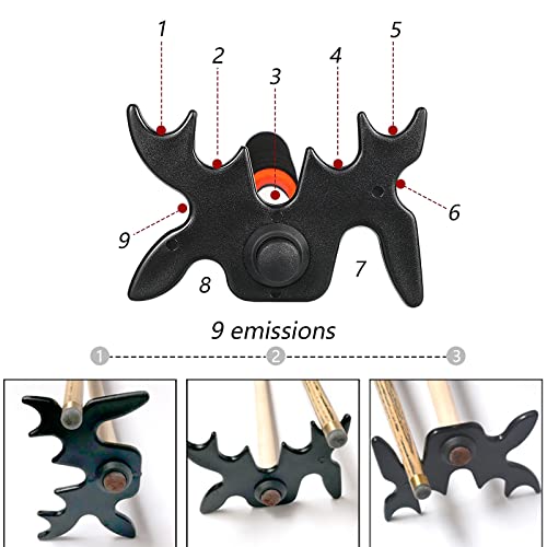 Yueser Billard Queue BrückenKopf,Kunststoff Billard Brückenkopf Billard Queue Brücke Halter Billard Queue Kreuz Billard Bridge Billard Brückenkopf Halter Billard Queue Zubehör(Schwarz 2 Stücke)