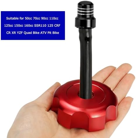 CCHRN 2 PCS Breather Hose Gas Fuel Tank Cap, CNC One Way Fuel Tank Cap Valve Vent Tube with Check Ball, Aluminum Universal Breather Tube Fits Off-Road Motorcycle ATV Pit Dirt Bike (Black) — view 4