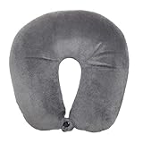 Lujosa almohada de relajación para el cuello - almohada cervical / reposacabezas - sin necesidad de inflarla - con tela agradable y suave de felpa / de tejido fino - funda (normativa Ökotex) y cómodo relleno - uso universal, apoyo práctico para viajes en avión, en coche y muchas otras ocasiones - en bonitos colores - diferentes opciones a escoger y una buena idea para regalo de alta calidad.