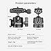 ULANZI U-80L Metal Ball Head Camera Mount Arca Swiss 360 Rotating with Quick Release Plate & Cold Shoe, 22lbs/10kg Load for 1/4