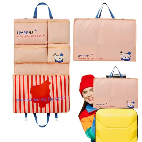 Bolsa organizador de ropa interior de viaje - Organizador de calcetines y sujetadores de viaje, maleta plegable con asa para estudiantes, niñas, desplazamientos y mudanzas