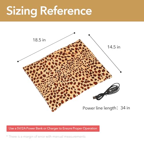 GooCare Almofada aquecida portátil para gatos, filhotes e animais de estimação pequenos, 3 configura