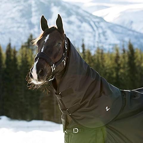 HORZE Nevada Medium Weight 1200D Waterproof Horse Turnout Neck Cover Hood (200g Fill) - Black - S Cover