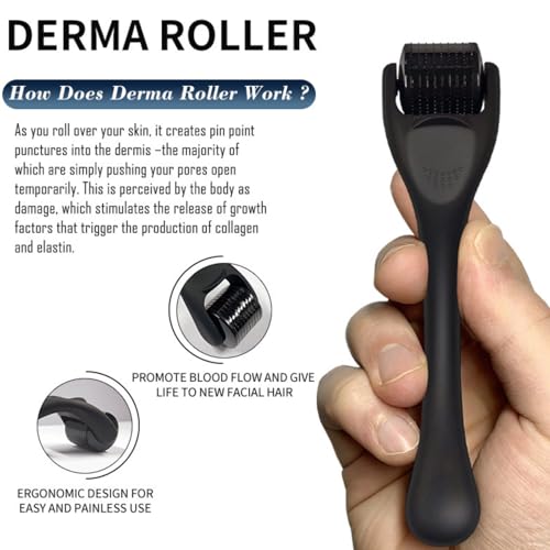 Beard Growth Kit - Beard Growth Oil - Beard Care Kit for Men - With Beard Derma Roller - Beard Kit For for Beard Rapid Growth and Thickening -Gifts For Men Dad Father - Image 5