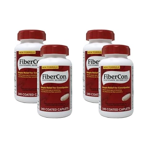 FiberCon Fiber Therapy for Regularity, Caplets 140 ea, Pack of 4 Cover