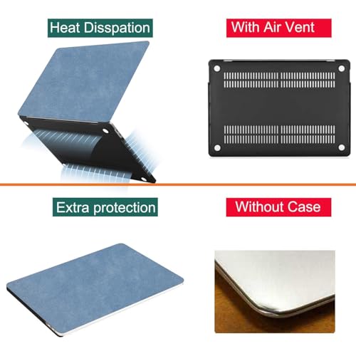 Image of MOCA Pro 16 Inch Laptop Case 2019 2020 A2141 Slim Protective Plastic Hard Shell Cover with Touch Bar and Touch ID Support (Blue, Pro 16 inch 2019-2020)
