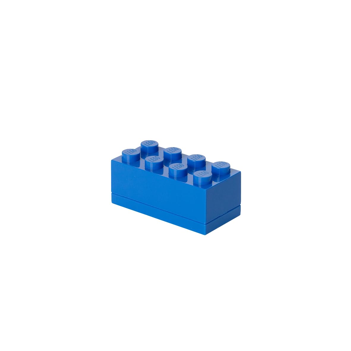 LEGO Mini Box 8 Knobs Blue - Versatile Small Storage Box for Snacks, Jewellery, Hair Accessories, and Souvenirs - Safe, Easy to Clean, 46 x 92 x 43 mm