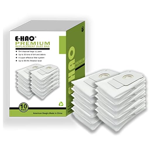 E-HAO Pacote com 10 sacos de aspirador de pó atualizados compatíveis com iRobot Roomba - eliminação automática de sujeira da série i&s&j, sacos de substituição para modelos Roomba