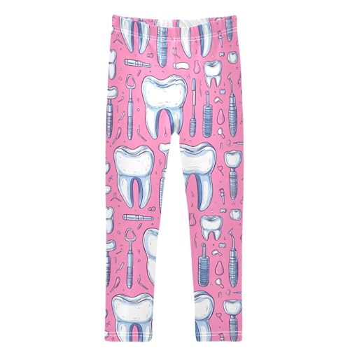 Dentist Equipment Pink Girls Leggings Kids Yoga Pants Dance Active Tights 4T