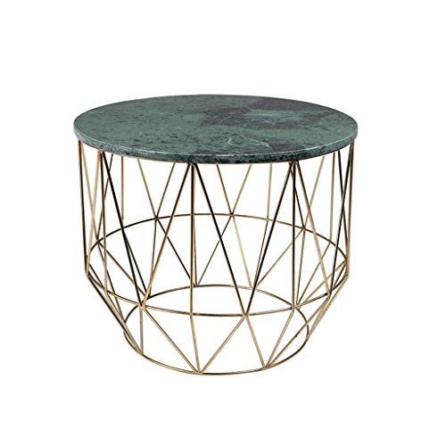 Round Mini Coffee Table/Side Table, Natural Marble Texture, Hollow Wro Round Mini Coffee Table/Side Table, Natural Marble Texture, Hollow Wro