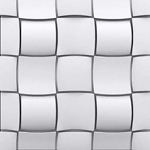 A La Maison Ceilings Rk-Swp-Pw Rubik Foam Diy Glue-Up Seamless Wall Panels (Case / 48 Sq.ft), White #TOP12