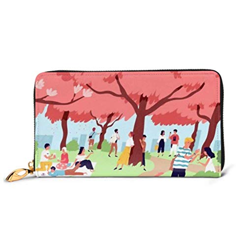 Preisvergleich Produktbild JHGFG Mode Handtasche Reißverschluss Brieftasche Nette glückliche Männer Frauen Betrachten Kirsche Telefon Kupplung Geldbörse Abendkupplung Blockieren Leder Brieftasche Multi Card Organizer