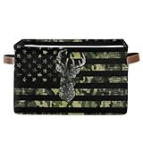 Camo Hunting Rectangular Storage Basket Organizer Bin Shelf Baskets For Clothes Gifts For Home Office Dorm