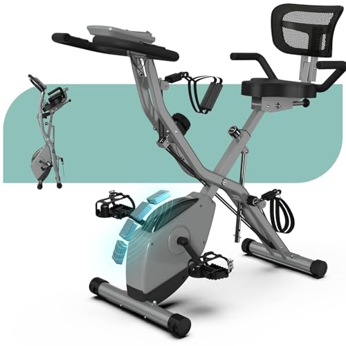 Foldable Exercise Bike for Seniors, 5 IN 1 Stationary Bikes