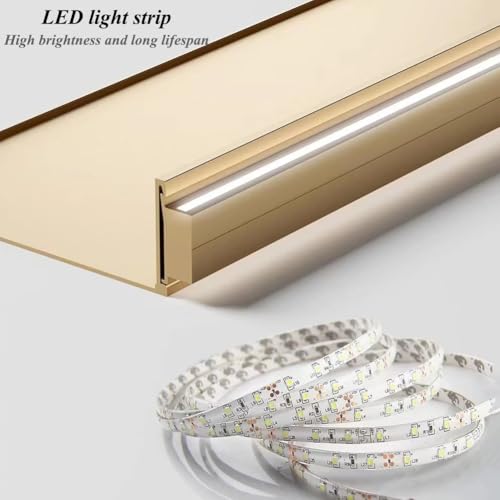 Étagère murale flottante en métal avec LED intégrée pour décoration et plantes
